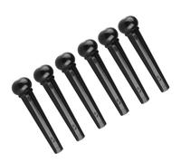 ELAYARD 6pcs Acoustic Guitar Bridge Pins High Hardness Replacement Pegs for Folk Classical Ukulele String Vibration Transmission Black Guitar Pegs