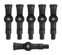 ELAYARD 6pcs Adjustable Joint Angle Adaptor for Telescoping Extension Pole with 0.7' American Thread, Black Rotatable Connector for Window Cleaning, Painting, Light Bulb Changing,