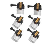 ELAYARD 6pcs Aluminum Light Socket with Off Switch Four Stage Core Locking Design for Secure Bulb Retention Heat Dissipation Table Lamp Parts Base Lightbulb Holder for Floor and Table