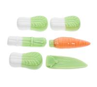 ELAYARD 6pcs Ceramic Vegetable Series Chopsticks Rests Multipurpose Spoon and Fork Holder Rack for Dining Table Decoration Practical and Stylish Utensil Stand for Banquets and Parties
