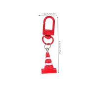 ELAYARD 6pcs Cute Traffic Cone Keychain Lightweight Portable Construction Theme Key Rings for Party Favors Rewards and Bag Fillers with Bright Color Safety Indicator