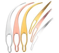 ELAYARD 6pcs Dreadlock Crochet Needles Hair Locking Tools for Tightening and Repairing Locs Smooth Polished Hooks for Braiding Weaving and Extension Styling