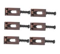 ELAYARD 6pcs Electric Guitar Tremolo Bridge Set with Durable Black Screws Reinforced Stability Tailpiece Sandblasted Finish Straight Spring Design for Stable Tuning and Enhanced Tonal