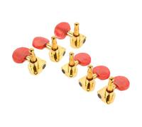 ELAYARD 6pcs Full Closed Acoustic Guitar Tuning Pegs Heavy Duty Oval Knob Machine Heads for Folk Guitar String Replacement Wear-resistant