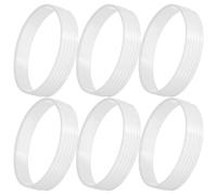 ELAYARD 6pcs Golf Hole Cup Rings White Plastic Hole Reinforcement Rings Golf Putting Practice Device 11x11x2cm Indoor Outdoor Putting Training Aid for Home and Club