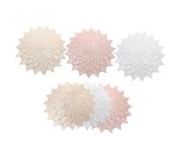 ELAYARD 6pcs Hollow Out Table Placemats Heat Resistant Kitchen Mats Modern Stamped Design for Party Dining and Home Decoration in Gold Silver Rose Gold