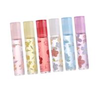ELAYARD 6pcs Hydrating Lip Gloss Pack with Vitamin Oil Lip Balm Moisturizing Non-sticky for Women Natural Ingredients Portable Each