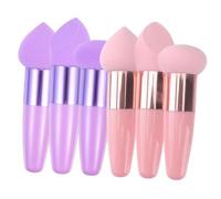 ELAYARD 6pcs Makeup Sponge Soft Facial Cosmetic Puff Applicators Premium Skin Friendly Beauty Sponges for Foundation Powder Blending Versatile Makeup Tools with Pink and Purple Colors