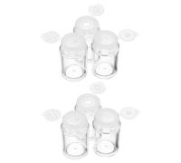 ELAYARD 6Pcs Mini Loose Powder Bottles with Flip Lids and Sifter Inserts Travel Cosmetic Containers for Female Makeup Supply Refillable Portable Powder Holders for Eyeshadow