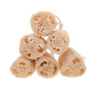 ELAYARD 6pcs Natural Loofah Exfoliating Pads Gentle Shower Scrubber for Body and Face Deep Dead Skin Removal Softens with Water Suitable for Sensitive Skin Men and Women Bath Cleaning