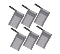 ELAYARD 6Pcs Portable Bar Soap Bags Mesh Pouch for Face Washing and Bathing Convenient Lightweight Soap Saver with Exfoliating Function Skin-friendly Gray for Travel and Home Use