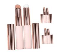 ELAYARD 6pcs Portable Silicone Lip Brush with Lids Flexible Mini Applicators for Lipstick Gloss Balm Travel Friendly Makeup Tool for Smooth Color Blending Go Touch Ups