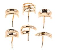 ELAYARD 6pcs Retro Hair Accessories Ponytail Holders for Women Alloy High Ponytail Cuff Decorative Hairclip Metal Hair Buckle Barrettes for Updo Styling