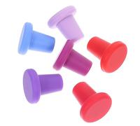 ELAYARD 6pcs Reusable Silicone Wine Bottle Stoppers Food Grade Flexible Seal Plugs for Wine Soda Oil Bottles Airtight Fresh Keeping Multi Color for Home and Party Use