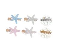 ELAYARD 6Pcs Shell and Sea Star Hair Clips Ocean Style Hair Accessories for Party Hairpins with Comfortable Design for Various Hairstyles and