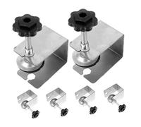 ELAYARD 6Pcs Stainless Steel C-Clamp Drawer Fixing Clips for Woodworking Cabinet Installation, Drawer Panel Front Clamps for Carpenter Furniture Assembly