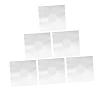 ELAYARD 6pcs Vinyl Record Inner Sleeves White Kraft Paper Album Covers with Anti-Static Double PE Film for Dust and Scratch Protection Sturdy Record Storage Pouches for Collection