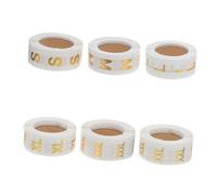 ELAYARD 6Rolls Clothing Stickers Adhesive Labels for Easy Garment Identification and Inventory Management Transparent Base Total Labels