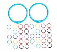 ELAYARD 70pcs Mixed Color Metal Loose Leaf Binder Rings with Open-Close Mechanism Smooth Texture DIY Keyring Clips for Crafts Index Cards Reports Flashcards and Decorative Accessories