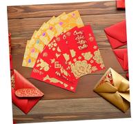 ELAYARD 72pcs Vietnamese Chinese New Year Red Packet Lucky Money Envelopes Asian Festival Lucky Money Vietnamese Lunar New Year Envelopes Li Xi Hong Bao Yellow Paper