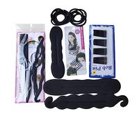 ELAYARD 79pcs Hair Bun Maker and Curl Hair Bendy Roller Set Diy Braiding and Ponytail Holder Tools for Home and Travel Use