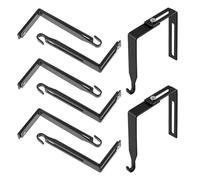 ELAYARD 8pcs Adjustable Compartment Hooks Adjustable Cubicle Hook Office Partition Cubicle Organizer Hanger Multipurpose Iron Over Door Metal Over Door Hanger Black