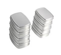 ELAYARD 8Pcs Aluminum Cosmetic Boxes with Lid Leakproof Square Handmade Soap Storage Containers Portable for Travel Camping Medicine Organizer