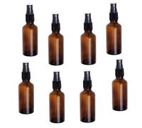 ELAYARD 8pcs Brown Glass Spray Bottles Refillable Essential Oil Mist Sprayers Compact Portable for Perfume Makeup Water Uniform Fine Mist
