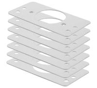 ELAYARD 8pcs Door Reinforcement Plate with Round Deadbolt Cover for Cabinet Front Repair Strike Plate Filler Kit for Lock Damage Fix and Strengthening