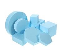 ELAYARD 8pcs Geometric Ornament Cube Photo Props for Jewelry Cosmetics Material Shallow Blue for Product Photography and Wedding Party Decorations