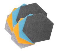 ELAYARD 8pcs Hexagon Felt Board Tiles Thick Bulletin Pin Board with Pushpins for Wall Decoration Home Office School Practical and Decorative Felt Wall Tiles