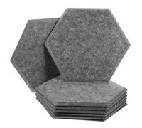 ELAYARD 8pcs Hexagonal Sound Absorbing Panels Noise Reducing Acoustic Wall Tiles Crack Resistant Fade Resistant for Office and Home