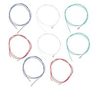 ELAYARD 8pcs Phonograph Headshell Lead Wires for Turntable Cartridge Connection, 350mm Red White Blue Green Vinyl Audio Leads Set for DJs and Casual Music Fans