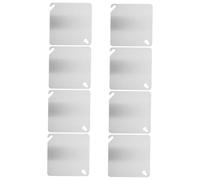 ELAYARD 8pcs Square Electrical Box Cover Metal Electrical Panel Metal Electric Panel Cover Receptacle Junction Plate Silver Stainless Steel