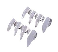 ELAYARD 8pcs Stainless Steel Guitar Picks for Electric Guitar Bass Ukulele Ergonomic Design Gold Painted Metal Plectrums for Comfortable Playing and Finger Protection