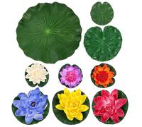 ELAYARD 9pcs Artificial Lotus Pool Decor Simulated Floating Lotus 11.00x11.00x0.04in Eva Sturdy Lifelike Appearance Realistic Creative Unique Garden Decoration for Public Places