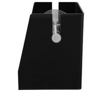 ELAYARD Acrylic 3-Section Label Dispenser Black, Refillable Sticker Roll Holder for Kitchen Food Labels and Office Desktop Organization