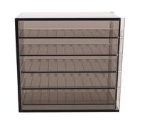 ELAYARD Acrylic Eyelash Storage Box 5-layer Lash Tray Organizer with Black Case for False Eyelash Tools and Glue Pallet Holder Suitable for Beauty Salon and Travel Use