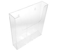 ELAYARD Acrylic Wall Mount File Holder Clear Vertical Document Organizer Scratch-resistant Office Magazine Rack with Magnetic and Screw Mounts for Paper Mail Brochure Storage