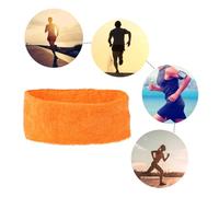 ELAYARD Adjustable Orange Yoga Sweatband Headband for Women and Men Breathable Microfiber Cotton Sports Headwear Reusable Makeup Wrap and Facial Spa Hairband for Fitness Running and Daily
