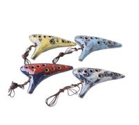 ELAYARD Alto C Ocarina Flute Ergonomic Design with Mellow Fingerholes Easy to Play Musical Instrument for Beginners and Performers Mixed Color Portable Ocarina Random Color
