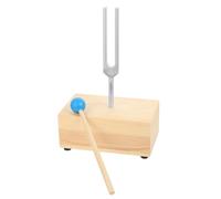 ELAYARD Aluminum Alloy Tuning Fork with Hammer and Pinewood Base for Acoustic Experiments Educational Musical Tuning Fork for Timbre and Accurate Physical Sound Testing