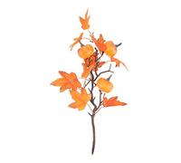 ELAYARD Artificial Fall Picks Fake Maple Leaves Branches with Yellow Pumpkin for Autumn Thanksgiving Decor Lifelike Plastic Maple Leaf Stems for Home Garden Party Decorations Harvest