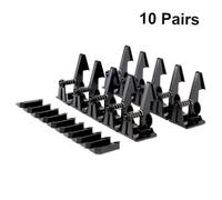 ELAYARD Baby Proofing Drawer Locks and Safety Cabinet Locks for Kids, Black Sticky Childproof Latches Set 12 Pairs for Child Safety at Home and Nursery