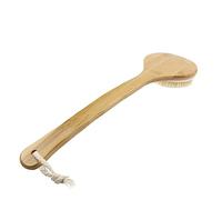 ELAYARD Bamboo Handle Bath Brush with Soft Bristles Long Handle Back Scrubber for Deep Cleansing and Exfoliation Gentle Body Exfoliator for Men and Women S