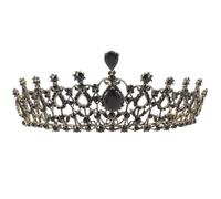 ELAYARD Baroque Black Bridal Crown Wedding Headband Women’s Queen Tiara Hair Accessories Party Headdress for Bride 18th Birthday Hair Decor