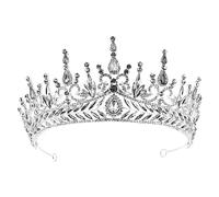 ELAYARD Baroque Rhinestone Tiara Bridal Crown Elegant Head Ornament for Women and Wedding Prom Pageant Birthday Hair Jewelry Accessory