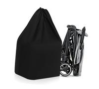 ELAYARD Black Nylon Stroller Travel Bag for Airplane Use with Two Shoulder Straps and Lockable Drawstring Closure, Protects Baby Stroller from Damage, Comfortable to Carry for Trips