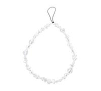 ELAYARD Bohemian Pearl Beaded Phone Lanyard Strap for Women 8mm Crystal Anti-Lost Cell Phone Charm Adjustable Length Wrist Strap Stylish and Functional