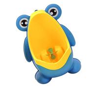 ELAYARD Boys Urinal Potty Trainer with Fun Rotating Windmill Wall Mountable Standing Design PP Material Portable Blue Cartoon Frog Shape for Pee Training